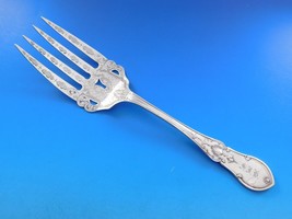 Dew Drop by Shiebler Sterling Silver Buffet Fork Pierced Bright-cut 9 5/... - £243.28 GBP