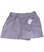 A New Day Purple Stretch Button Up Shorts W/ Adjustable Belt NWT Size 18 - £9.49 GBP