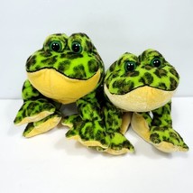 GANZ Webkinz Bullfrog Dark Green 8&quot; Plush Frog  No CODE Lot of 2 Stuffed... - £17.20 GBP