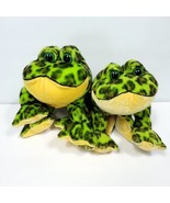 GANZ Webkinz Bullfrog Dark Green 8&quot; Plush Frog  No CODE Lot of 2 Stuffed... - £17.12 GBP