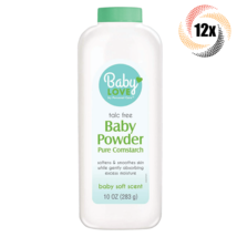 12x Bottles Baby Love Baby Soft Powder Pure Cornstarch | 10oz | Fast Shipping - £32.67 GBP