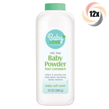 12x Bottles Baby Love Baby Soft Powder Pure Cornstarch | 10oz | Fast Shipping - $793.34 MXN