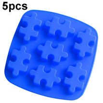 5pcs DIY Silicone Ice Grid Chocolate Puzzle Biscuit Tools - £18.51 GBP