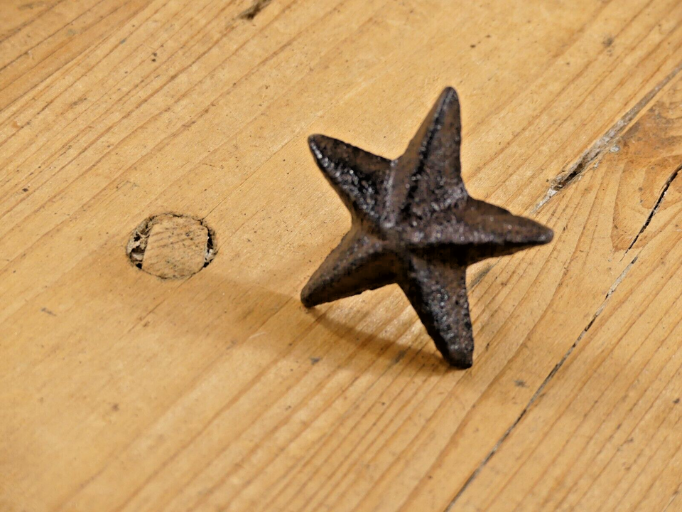 25 Star Nails Cast Iron 1 7/8" Tacks Texas Rustic Western 1 1/4" Nail Small Item image 11