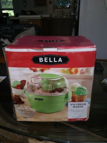 BELLA 1L Ice Cream Maker  1-Liter mint green New  - $39.59