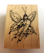 V.I.P. Rubber Stamps Small Butterfly / Fairy (# 1047J) Vintage 1-3/8&quot; X 2&quot; Stamp - £10.21 GBP