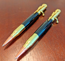2x Bolt Action Pen Bullet Pen Gold Metal Material Great Gift For Dad Friend - £15.69 GBP