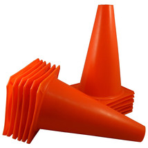 Brand New ~ Us Seller ~ Orange Cones 9&quot; Tall Traffic Safety Training ~ Qty 12 - £27.96 GBP