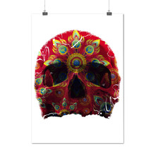 Red Pattern Death Skull War Tattoo Matte/Glossy Poster A0 A1 A2 A3 A4 | Wellcoda - £6.30 GBP+