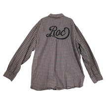 Rocawear Denim Co Men&#39;s 3XL Plaid Button Up Shirt, Zipper Pocket Long Sl... - $28.00