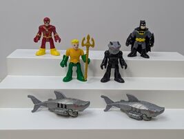 Imaginext DC Super Friends Flash Batman Aquaman Black Manta Shark Figure... - $16.82
