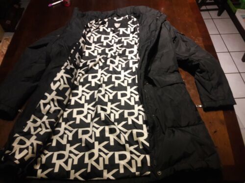 DKNY Women Puffer Down Jacket Black Full Zip Coat Outerwear Size XSmall - $19.70