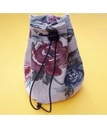 Flowers Pouch 18cm, Fabric Pocket for Coins Money Keys, Handmade, High Quality - $16.00
