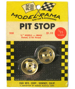 1965 K&amp;B Aurora 1:24 Slot Car Pit Stop PartS 3/4&quot; SLOTTED BRASS 5/40 WHE... - $16.99