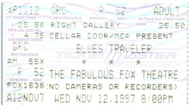 Vtg &#39;Blues&#39; Voyageur Concert Ticket Stub Novembre 12 1997 Atlanta Géorgie - £35.70 GBP
