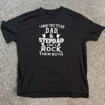 Custom Unbranded Dad - Stepdad Novelty T-shirt Tee (L) Large 42/44 Black - $12.56 CAD