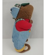 Hallmark Beaver Wearing Red Shirt With Suspender Pants &amp; A Hat 12&quot; Plush - £9.86 GBP