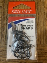 Eagle Claw Dual Lock Snaps Size 4 Black-BRAND NEW-SHIPS Same Business Day - $11.76