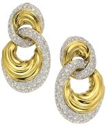 18K Gelbgold 5,58 Ct Diamant Türklopfer Ohrringe 32,2 Gramm - €8.333,56 EUR