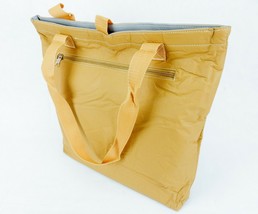 Lightweight Fabric Tote ~ Light Brown, Zippered Pouches, 16 x 14, Sweda ... - £9.97 GBP