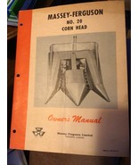 MASSEY FERGUSON MF NO. 20 CORN HEAD COMBINE OWNERS OPERATORS MANUAL MAIN... - €12,74 EUR