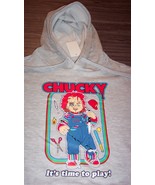 CHILD&#39;S PLAY CHUCKY Time To Play HOODIE HOODED Sweatshirt MENS MEDIUM NE... - $49.50