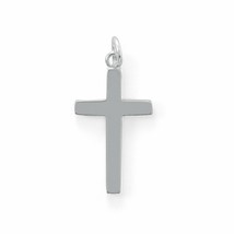Genuine 925 Sterling Silver Plain Jesus Cross Pendant Necklace Women&#39;s Gift - £50.91 GBP