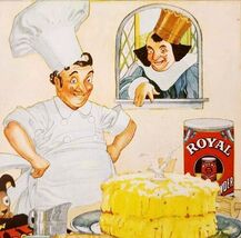 1923 Royal Baking Powder Gingerbread Man Advertisement Chef And King DWPP6 - €25,92 EUR