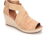 Gentle Souls Charli Cork Peep Toe Wedge Sandals Size 9.5 New - $39.55