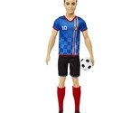 Barbie Soccer Ken Doll with Short Cropped Hair, Colorful #21 Uniform, Cl... - £11.72 GBP