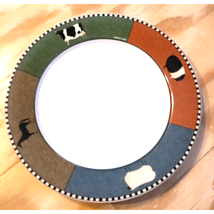 Sakura Brandon House Warren Kimble Barnyard Animals 12&quot; Platter Farm Cou... - $130.97 MXN