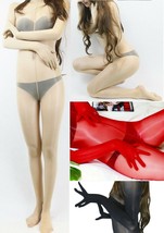 Plus Unisex Bodysuit Ultral Shiny Glossy Transparent Full Bodystocking W... - $16.92