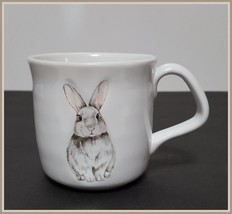 NEW RARE Williams Sonoma Debossed Easter Bunny Mug 10 OZ Stoneware - £23.83 GBP