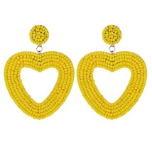 Bohemian Bead Tassel Drop Earrings for Women Vintage Wedding Trendy Fringed Girl - £7.53 GBP