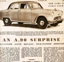 1954 Austin A90 Import Earls Court Motor Show Advertisement Automobilia ... - £15.87 GBP