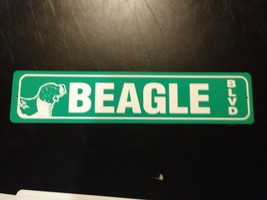 Long Large Vinyl Street Sign Beagle heady BLVD Boulevard 5&quot;X23&quot; - $4.99