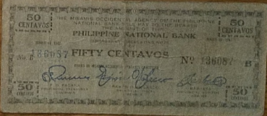 PHILIPPINE Misamis Occidental Emergency Currency Fifty Centavo 136087B1942 - £4.67 GBP