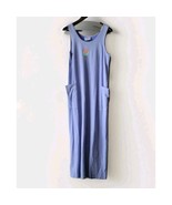Vintage Fresh Produce Small Blue Long Beach cotton dress - $30.99