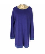 Anthropologie Sundry Raglan Tunic Dress LS Sapphire Womens Size 1 USA New - $28.50