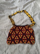 Shoulder Handbag Multicolor Hobo Purse Aztec Geometric Multi colored  - £11.62 GBP