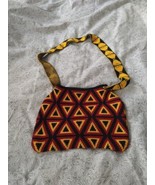 Shoulder Handbag Multicolor Hobo Purse Aztec Geometric Multi colored  - $14.84