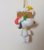 Snoopy Ornament Plastic Witman with Woodstock 3&quot; Peanuts - $12.87