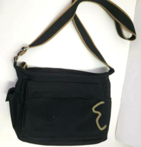 Women&#39;s Nylon Crossbody Messenger Bag Black - £7.83 GBP