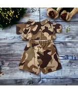 Build A Bear BABW Camo Military Outfit Top Shorts Camouflage Army Plush - £10.93 GBP