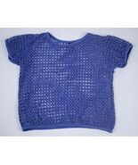 GAP GIRLS SIZE SMALL BLUE OPEN WEAVE SHORT SLEEVED TOP SHIRT  - $7.91