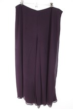 Jan&#39;s Boutique 18 Purple Silk Chiffon Wide Leg Mother of Bride Formal Pants - $36.10