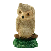 Owl on Branch 1.5 Inch Decorative Textured Vintage Ceramic Figurine - £11.21 GBP