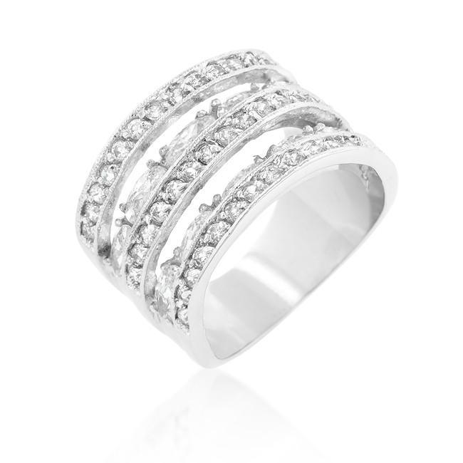 Cubic Zirconia Tiered Ring - $44.00