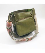 Jen &amp; Co Bag in a Bag Penny Olive Green Vegan Leather Bucket Bag &amp; Shoul... - $920.68 MXN