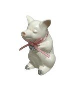 Department 56 Porcelain Pig Figurine 2.75” Japan Pink Ribbon Vintage Col... - $262.35 MXN